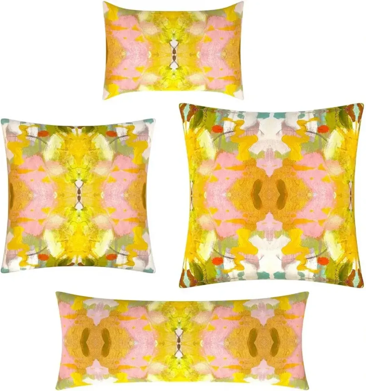 Laura Park Designs Jardin Yellow 14" x 20" Pillow
