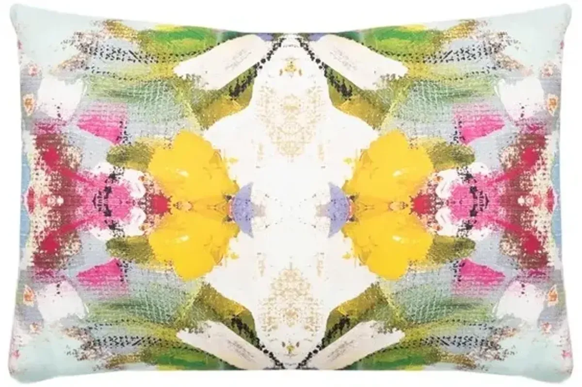 Laura Park Designs Poppy Blue 14" x 20" Lumbar Pillow