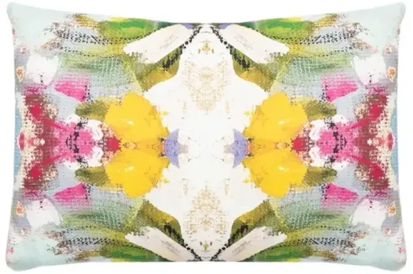 Laura Park Designs Poppy Blue 14" x 20" Lumbar Pillow