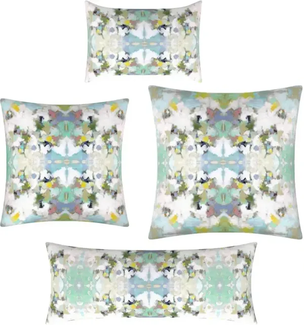 Laura Park Designs Lady Bird Blue/White 14" x 20" Pillow