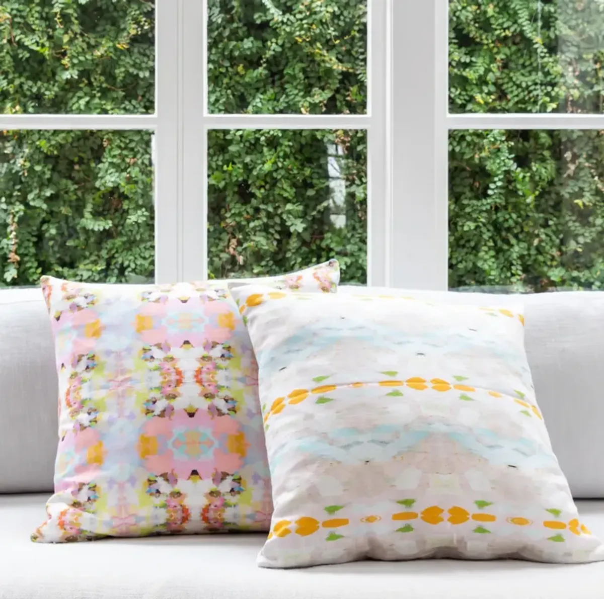 Laura Park Designs Brooks Avenue Pink 22" x 22" Throw Pillow