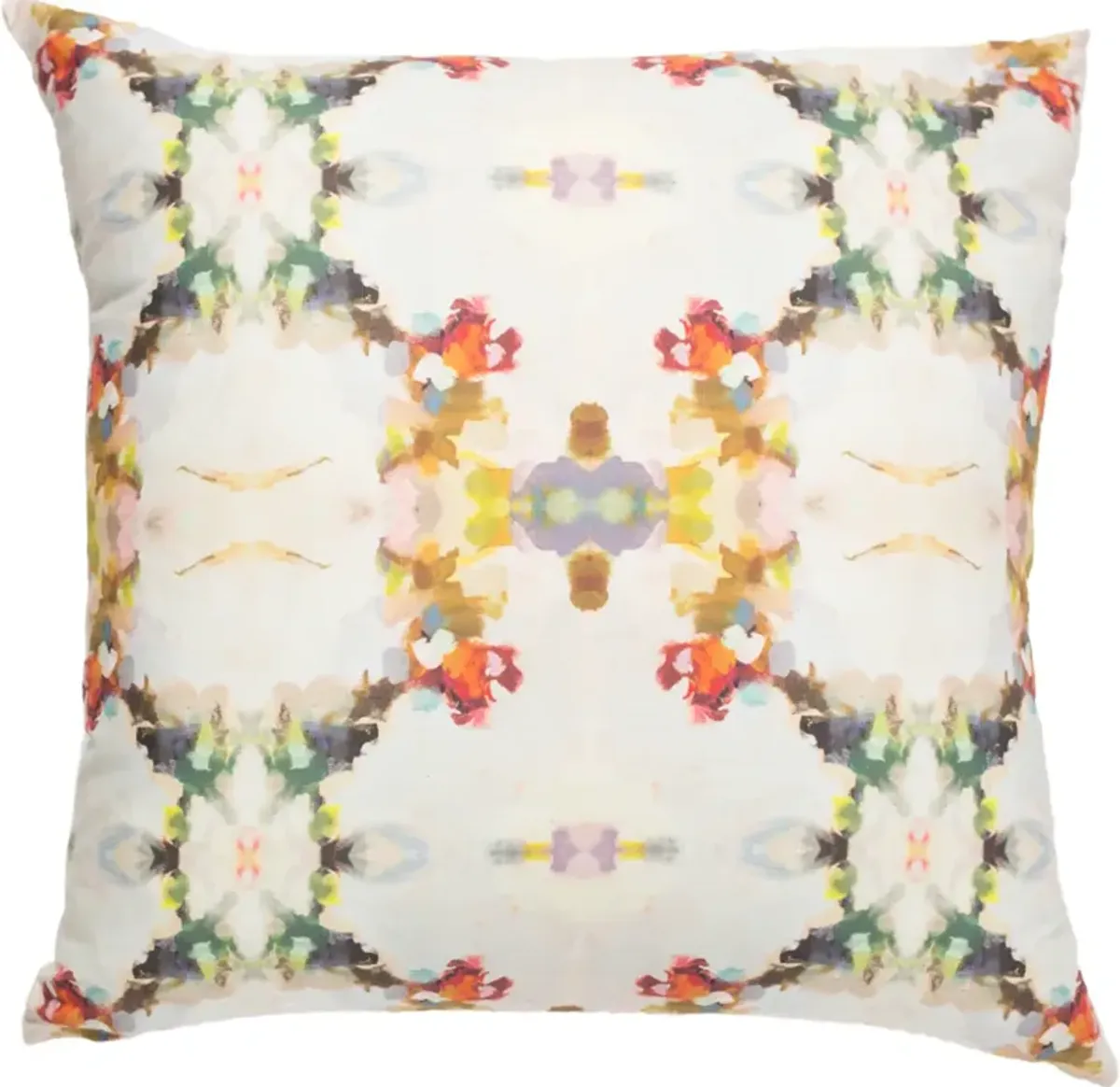 Laura Park Designs Orchid Blossom Multi-Colored 22" x 22" Throw Pillow