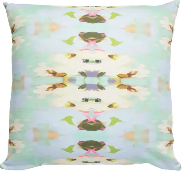 Laura Park Designs Summer Garden Light Blue 22" x 22" Throw Pillow