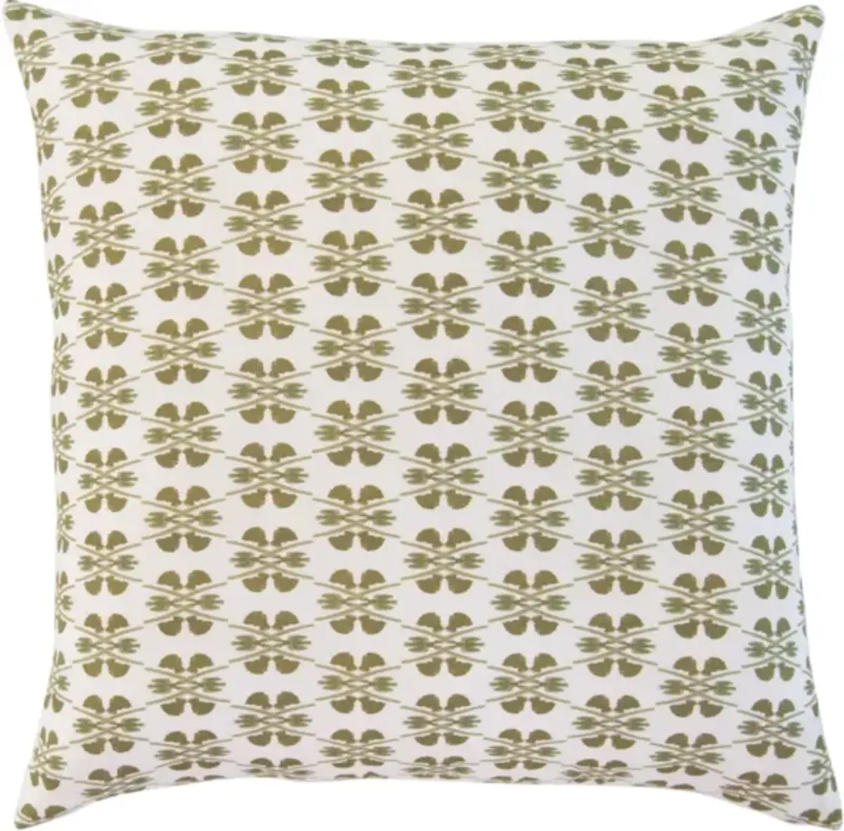 Laura Park Designs Clover Olive 22" x 22" Toss Pillow