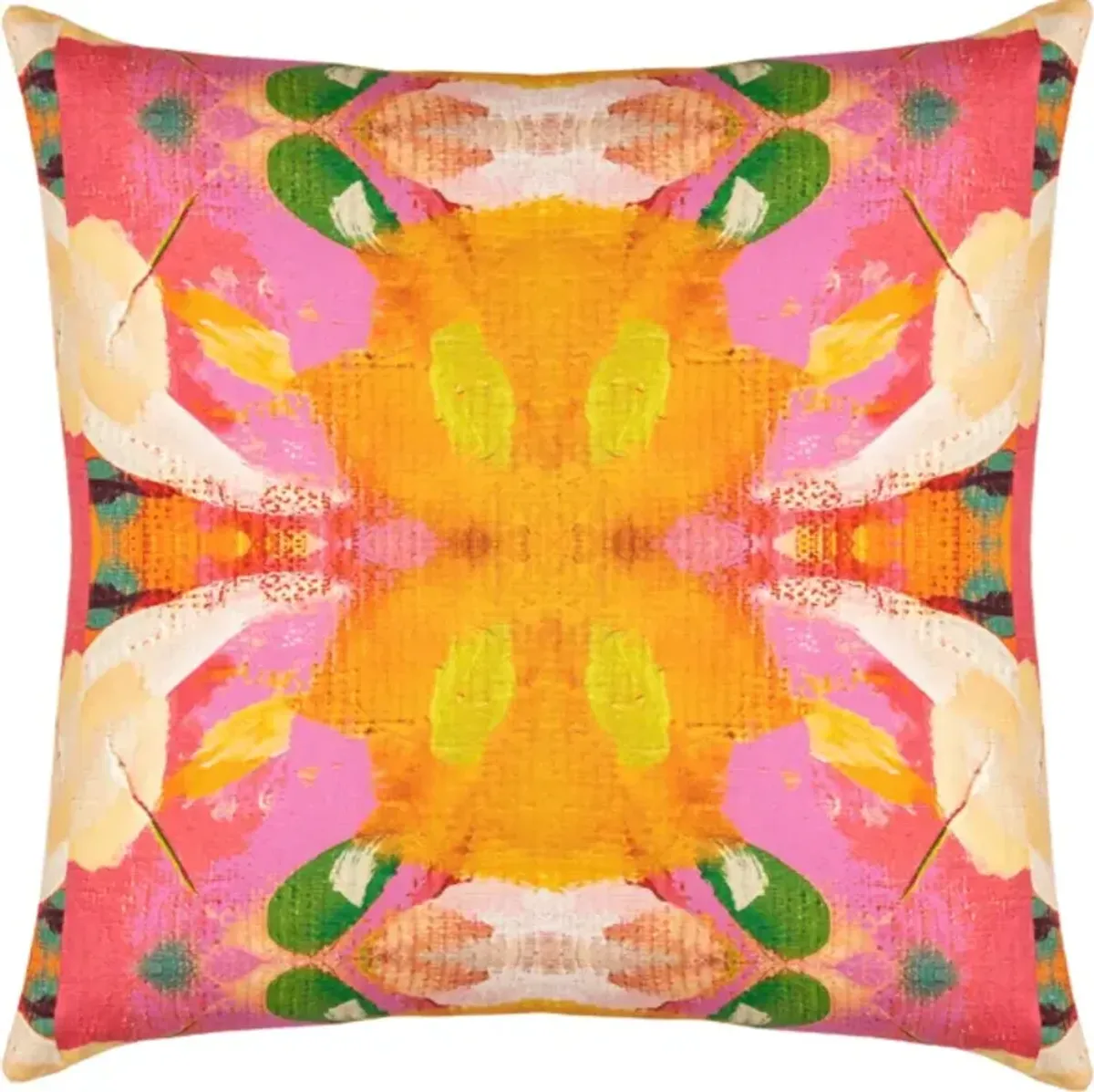 Laura Park Designs Flower Child Marigold 22" x 22" Throw Pillow