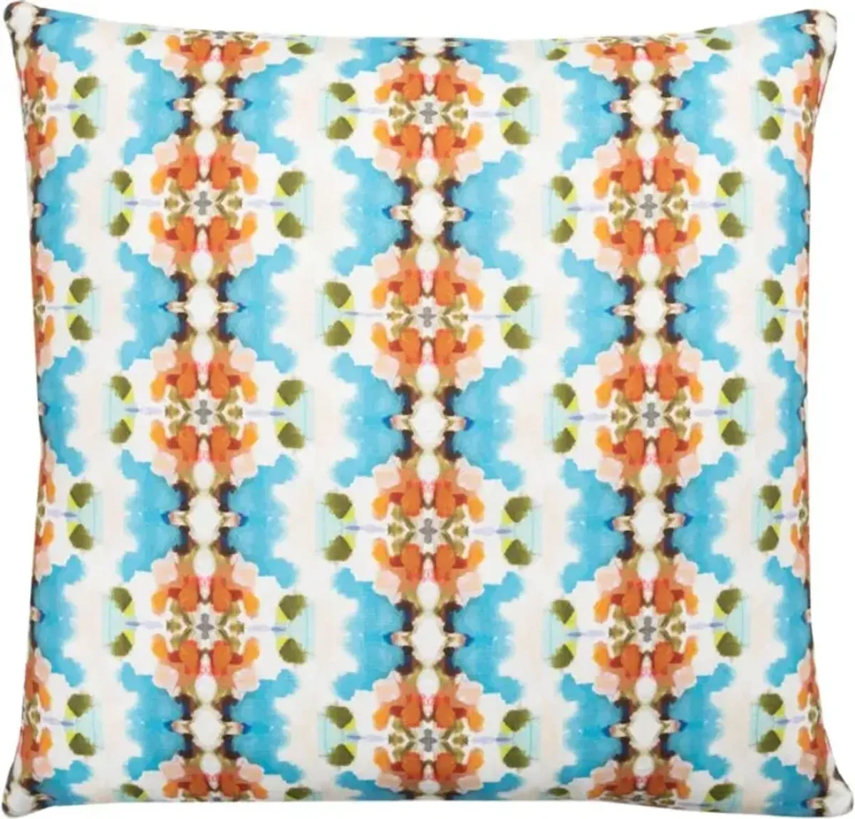 Laura Park Designs Maizy Blue/Green/Orange 22" x 22" Throw Pillow