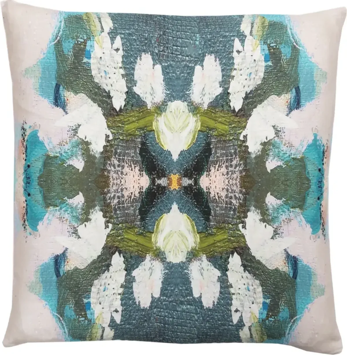 Laura Park Designs Peacock Blue 22" x 22" Throw Pillow