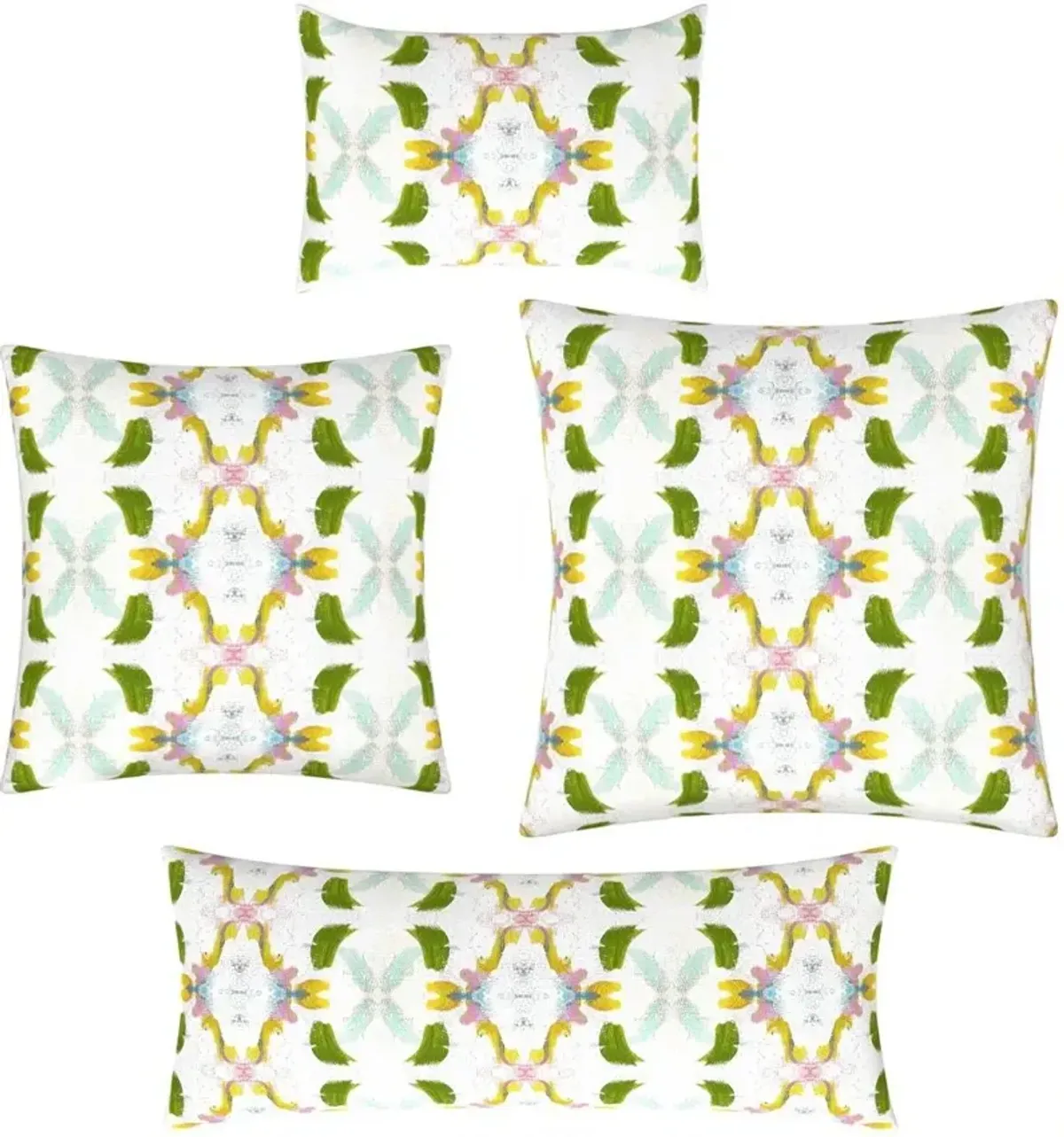 Laura Park Designs Dogwood Green/White 22" x 22" Pillow