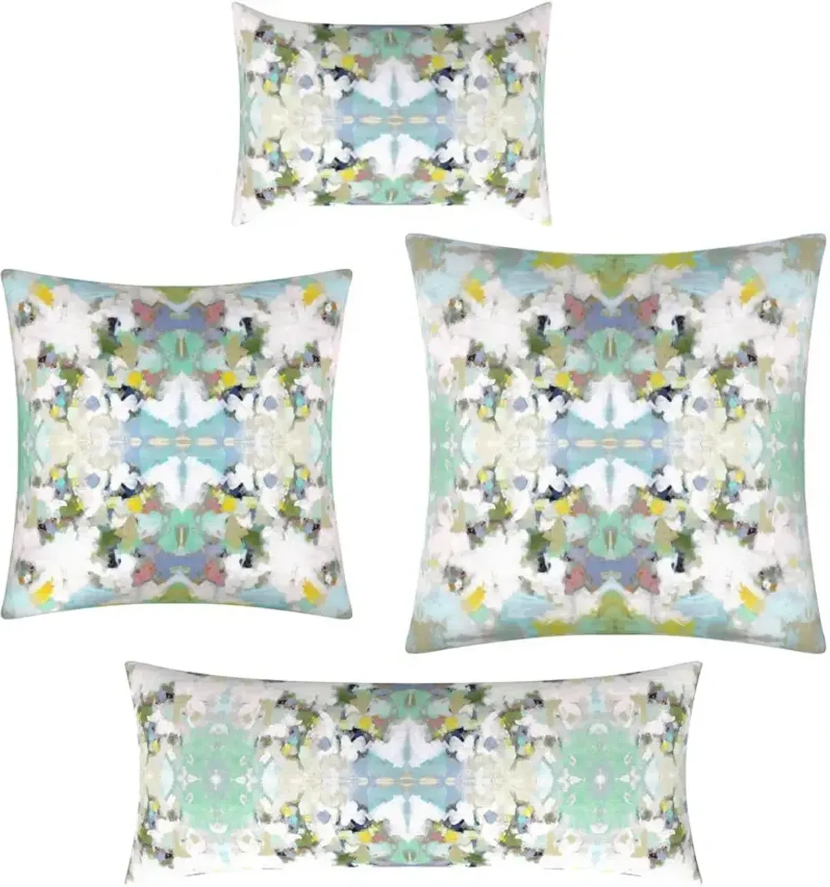 Laura Park Designs Lady Bird Blue/White 22" x 22" Pillow