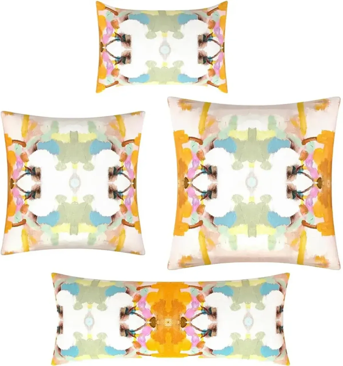 Laura Park Designs Orange Crush Multi-Colored 22" x 22" Pillow
