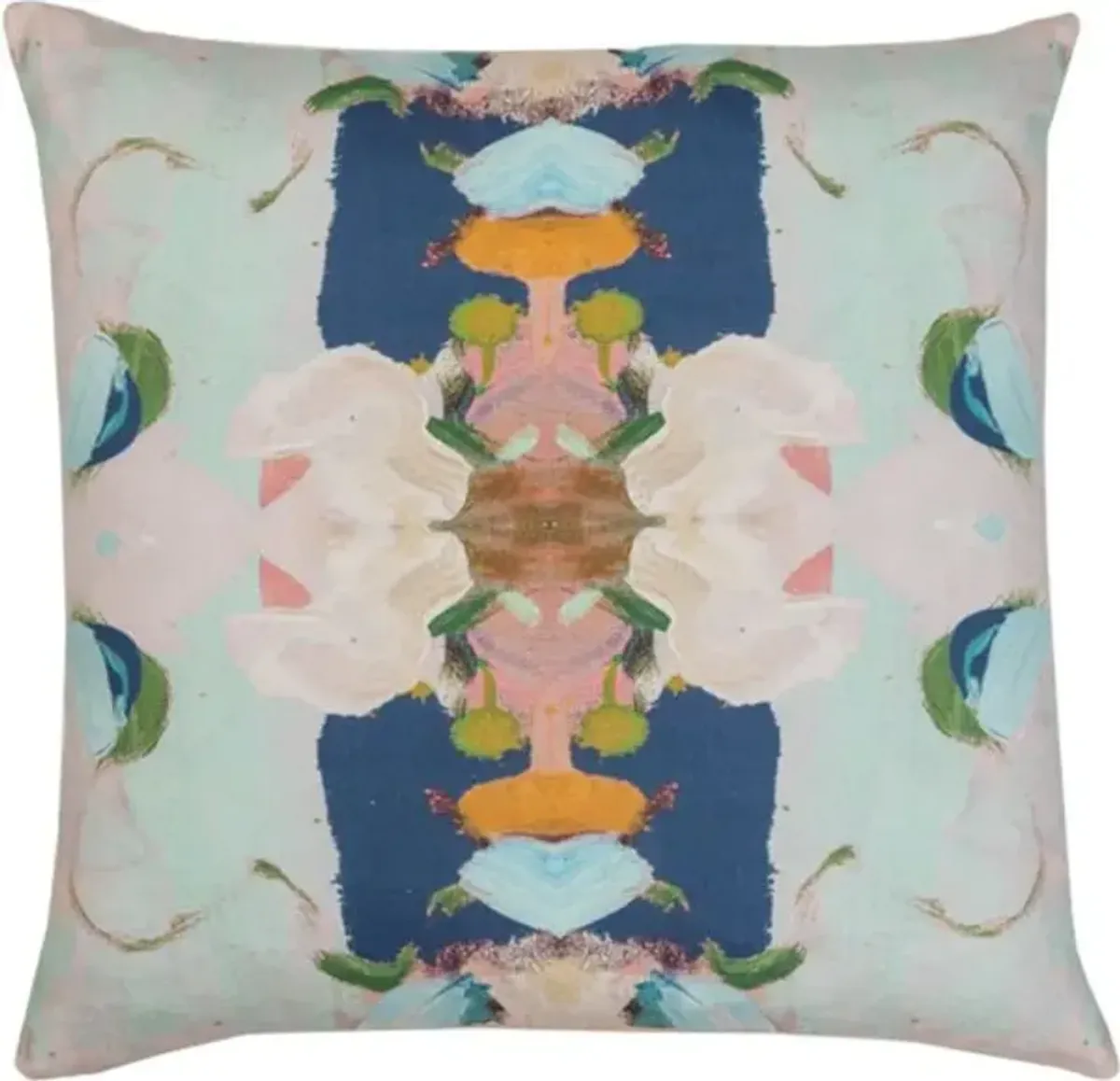 Laura Park Designs Monet's Garden Navy 22" x 22" Toss Pillow