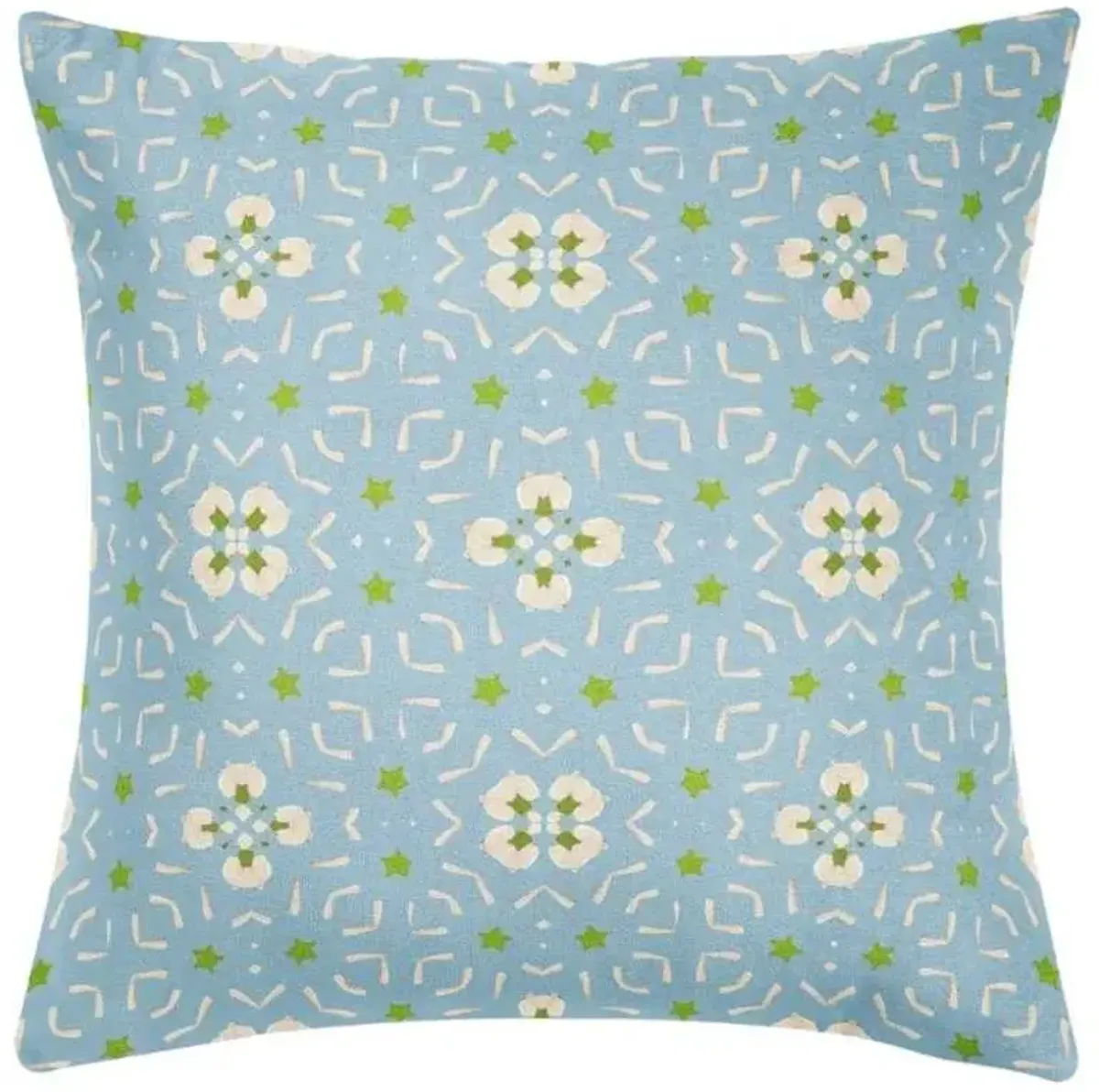 Laura Park Designs Dorset Garden Blue 22"x22" Throw Pillow