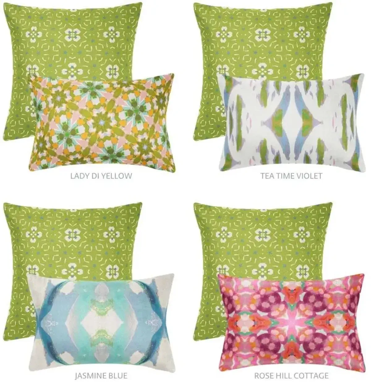 Laura Park Designs English Garden Dorset Garden Green 22 x 22 Pillow