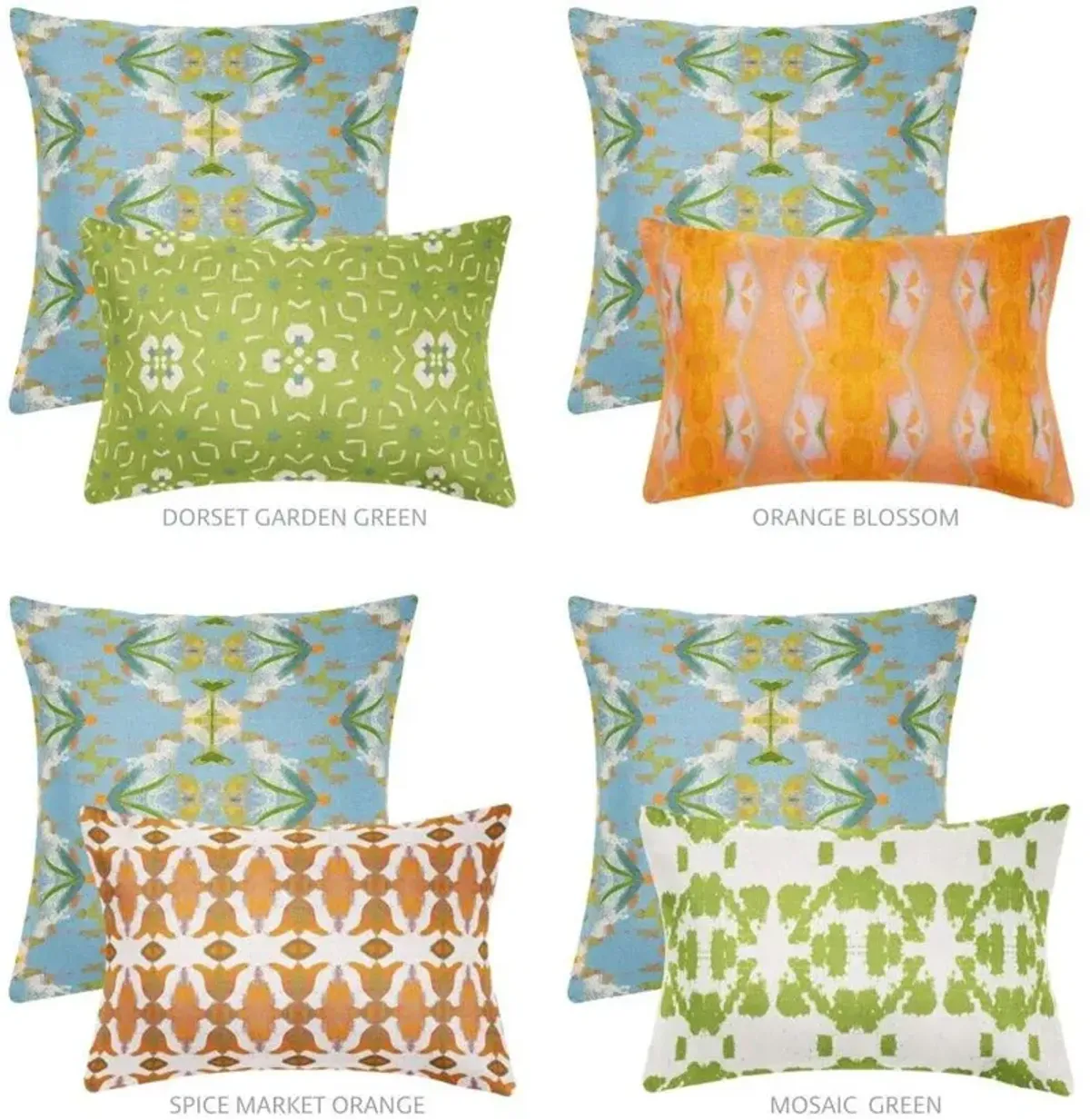 Laura Park Designs English Garden Blue 22 x 22 Pillow