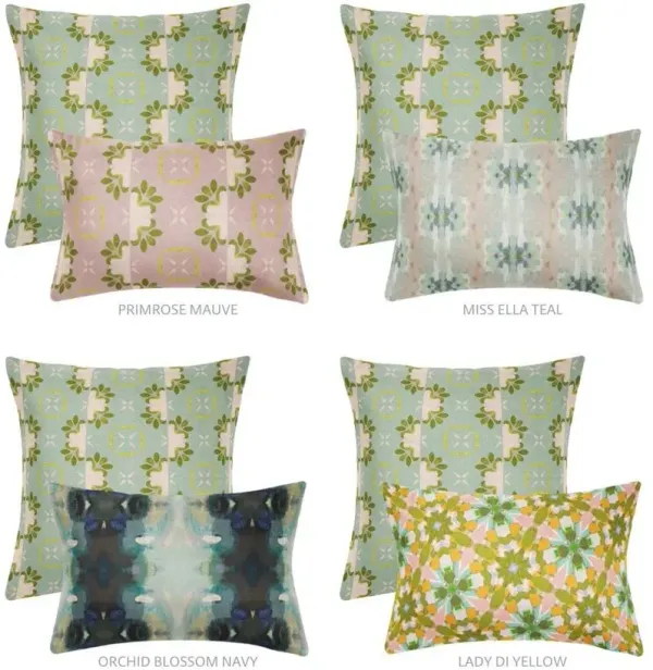 Laura Park Designs English Garden Primrose Blue 22 x 22 Pillow