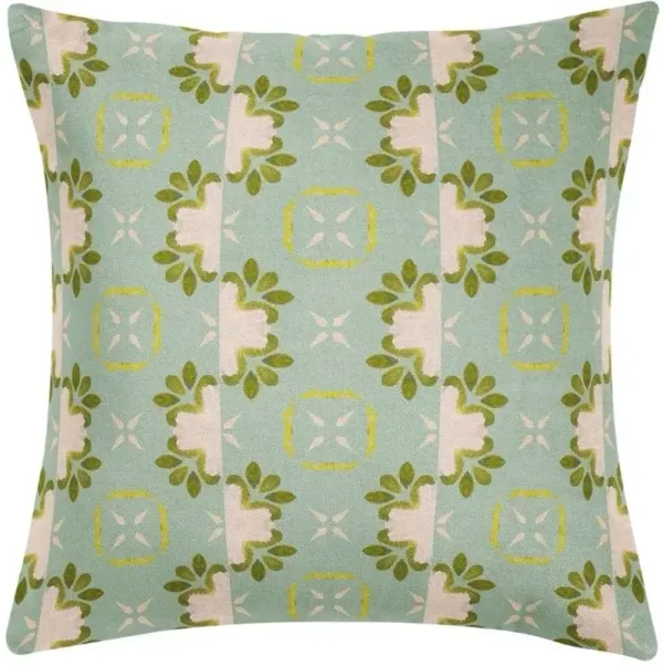 Laura Park Designs English Garden Primrose Blue 22 x 22 Pillow