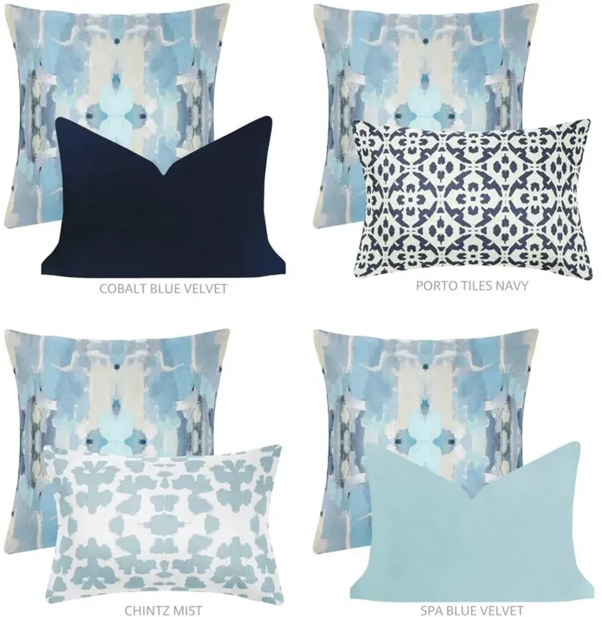 Laura Park Designs English Garden Ocean Breeze 22 x 22 Pillow