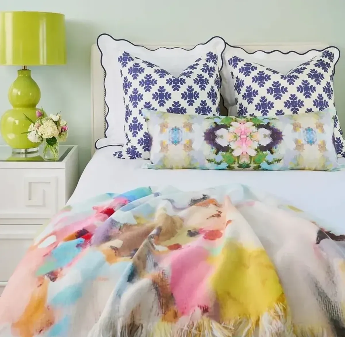 Laura Park Designs Brushstrokes Navy Decorative Pillow