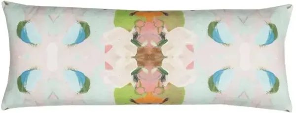Laura Park Designs Monet's Garden Green 14" x 36" Bolster Pillow