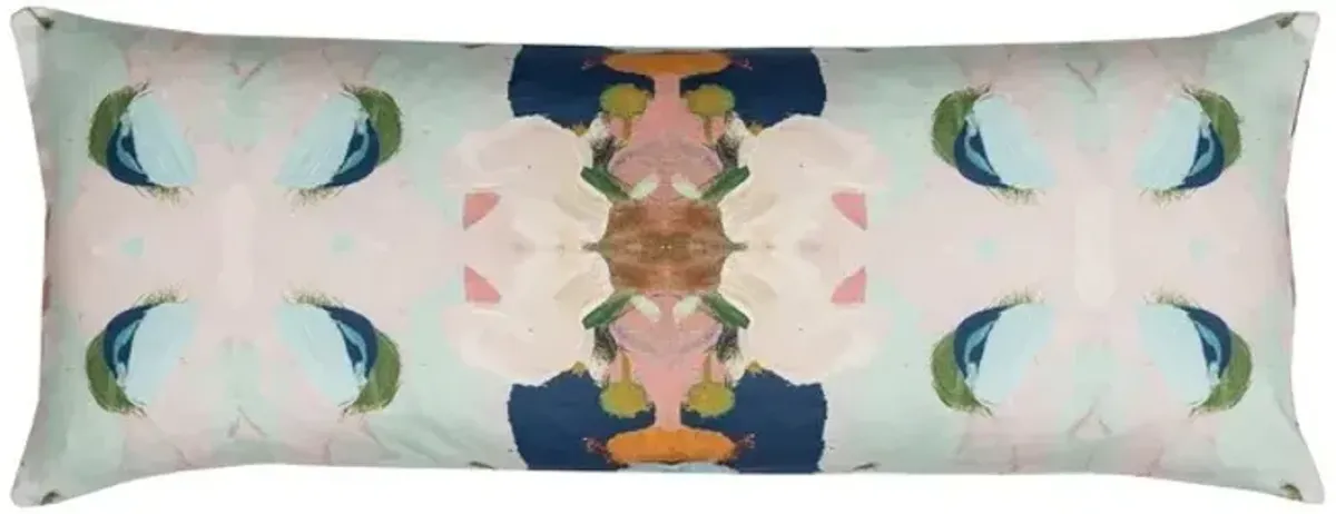 Laura Park Designs Monet's Garden Navy 14" x 36" Bolster Pillow