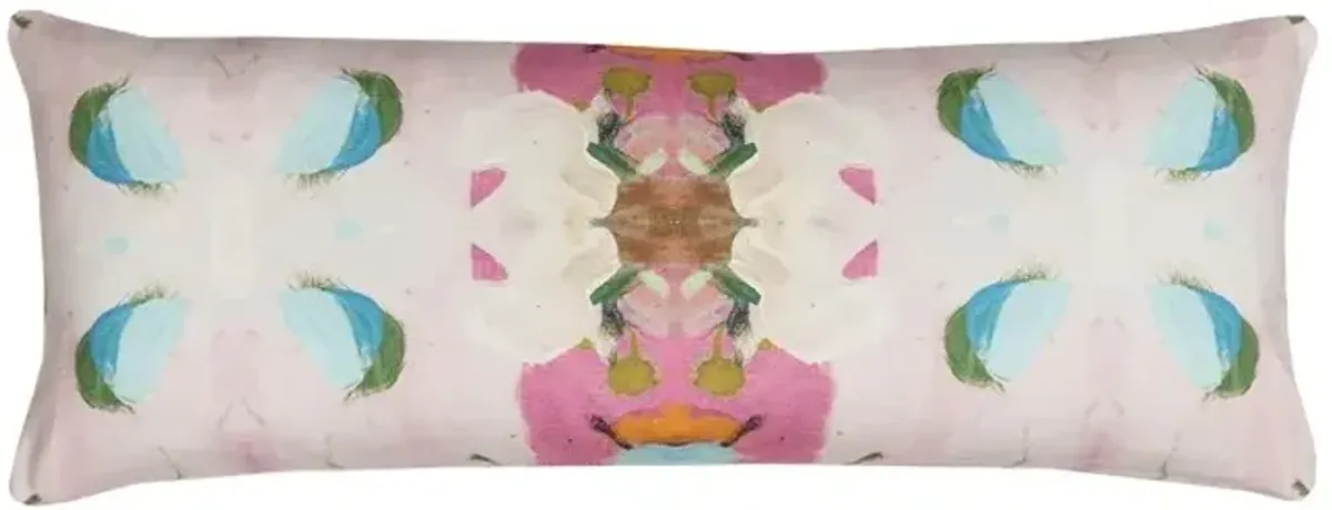Laura Park Designs Monet's Garden Pink 14" x 36" Bolster Pillow