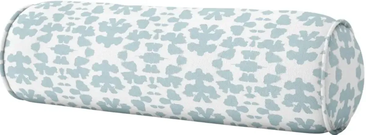 Laura Park Designs Chintz Mist Blue/White Round Bolster Pillow