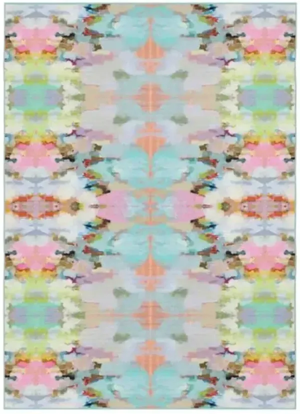 Laura Park Designs Brooks Avenue Blue/Pink 3'x5' Floor Mat