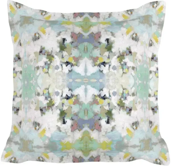 Laura Park Designs Lady Bird Blue/White Microlux Euro Sham