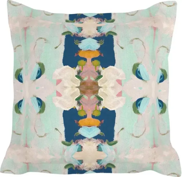 Laura Park Designs Monet's Garden Navy Microlux Euro Sham