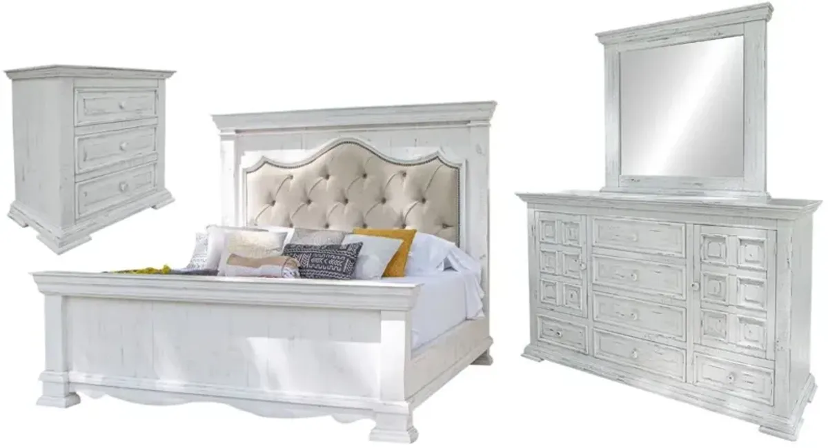 International Furniture Bella Wood 4 Piece Queen Bed Set