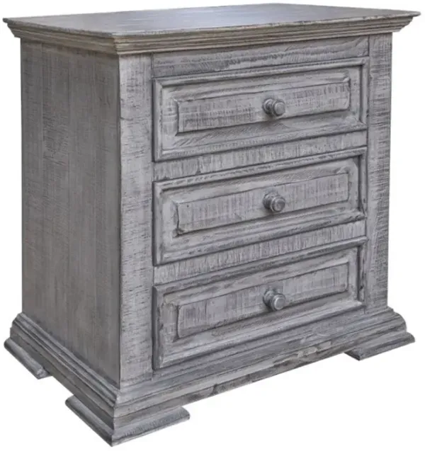 International Furniture Direct Terra Gray Nightstand