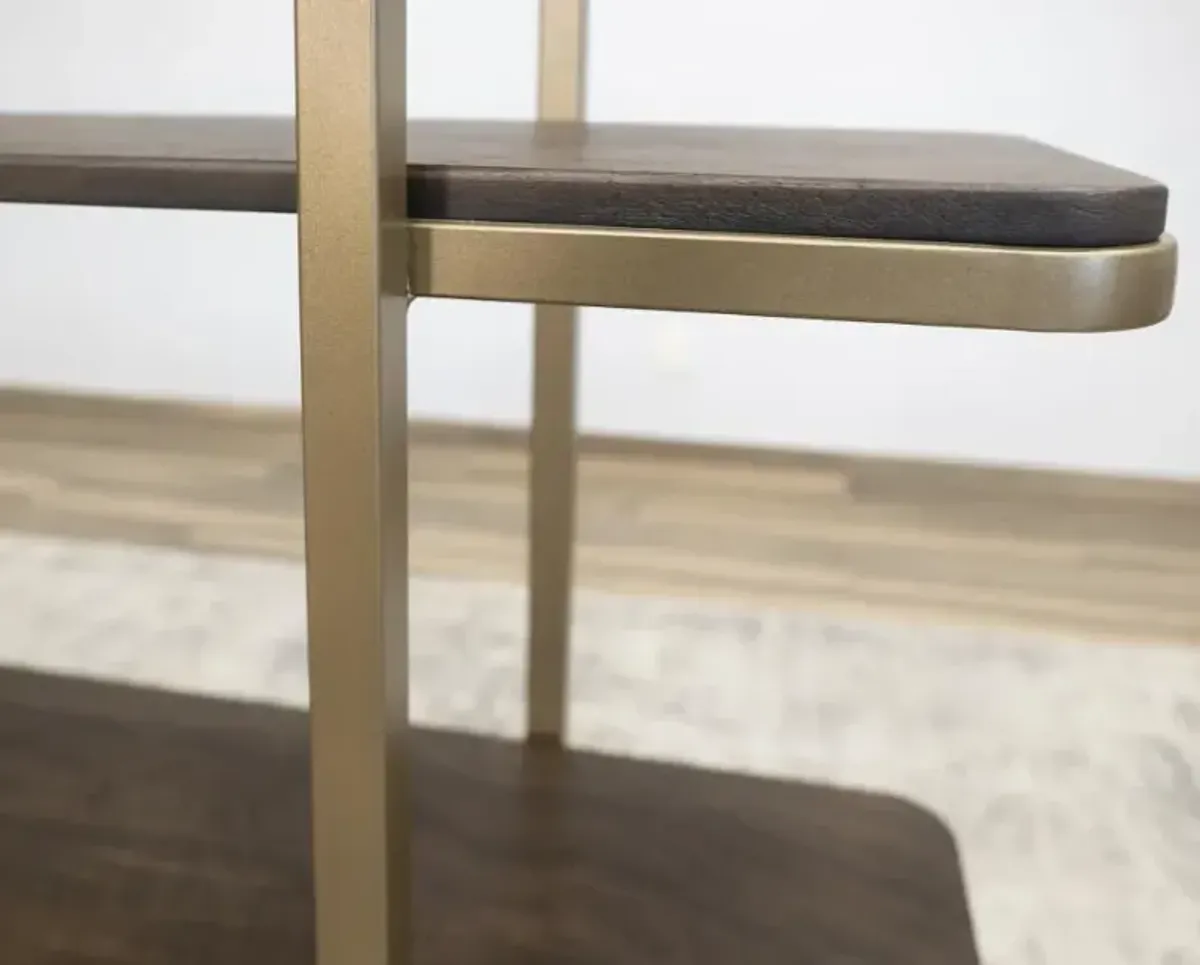 International Furniture Direct Onix Cocoa Brown Bookcase