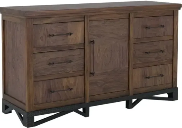 International Furniture Direct Walnut Brown Dresser