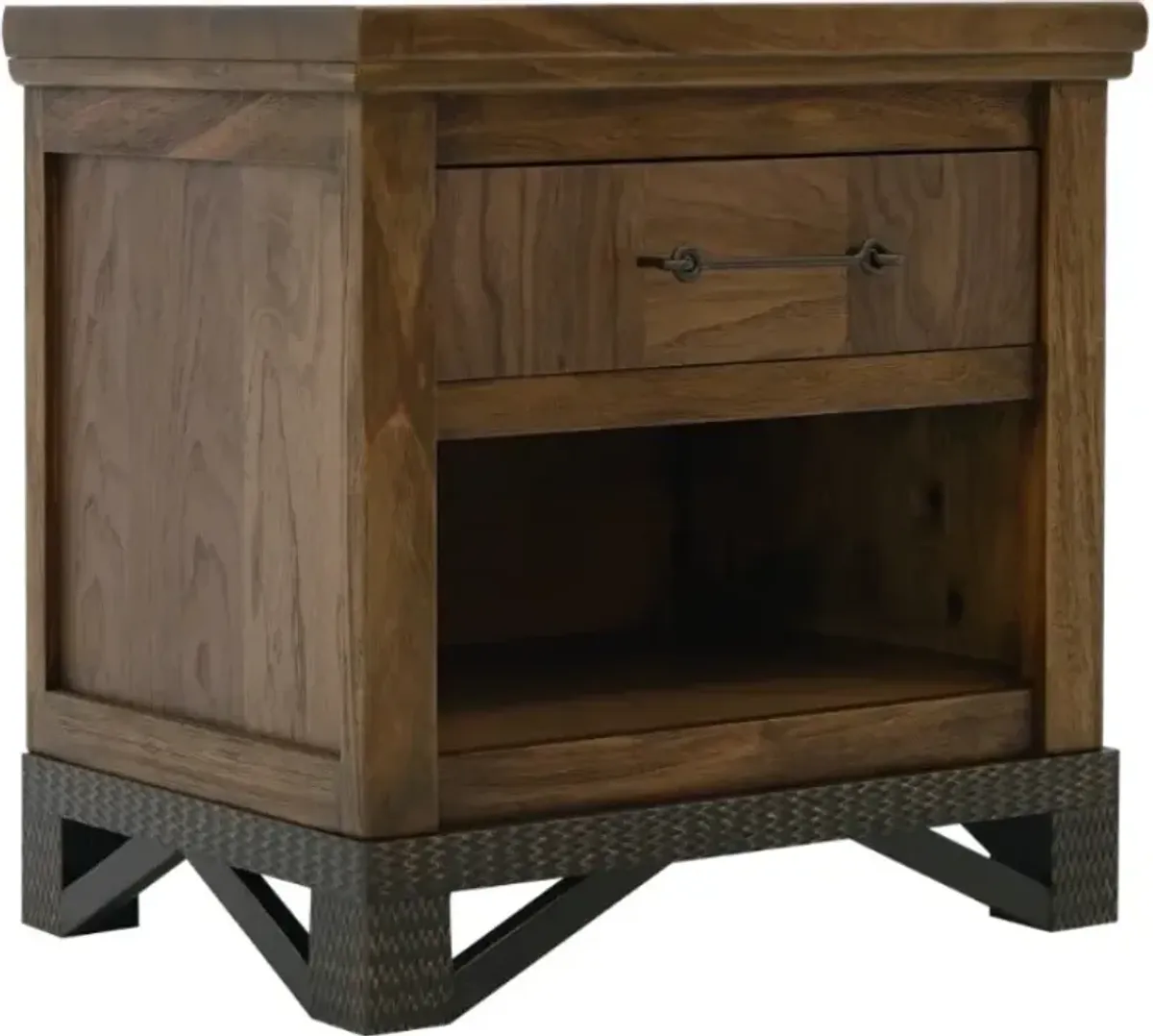 International Furniture Direct Walnut Reddish Brown Nightstand