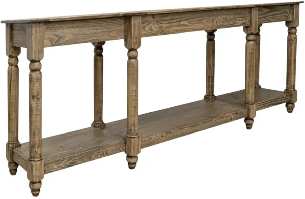 International Furniture Direct Tiffany Brown 95" Sofa Table