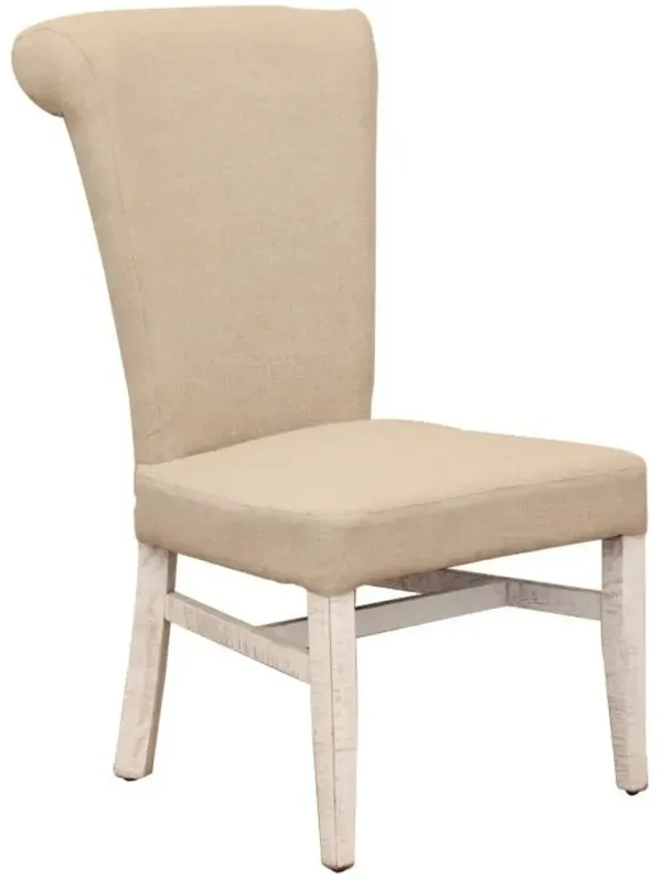International Furniture Direct Bonanza 2-Piece Ivory/Off-White Side Chair Set