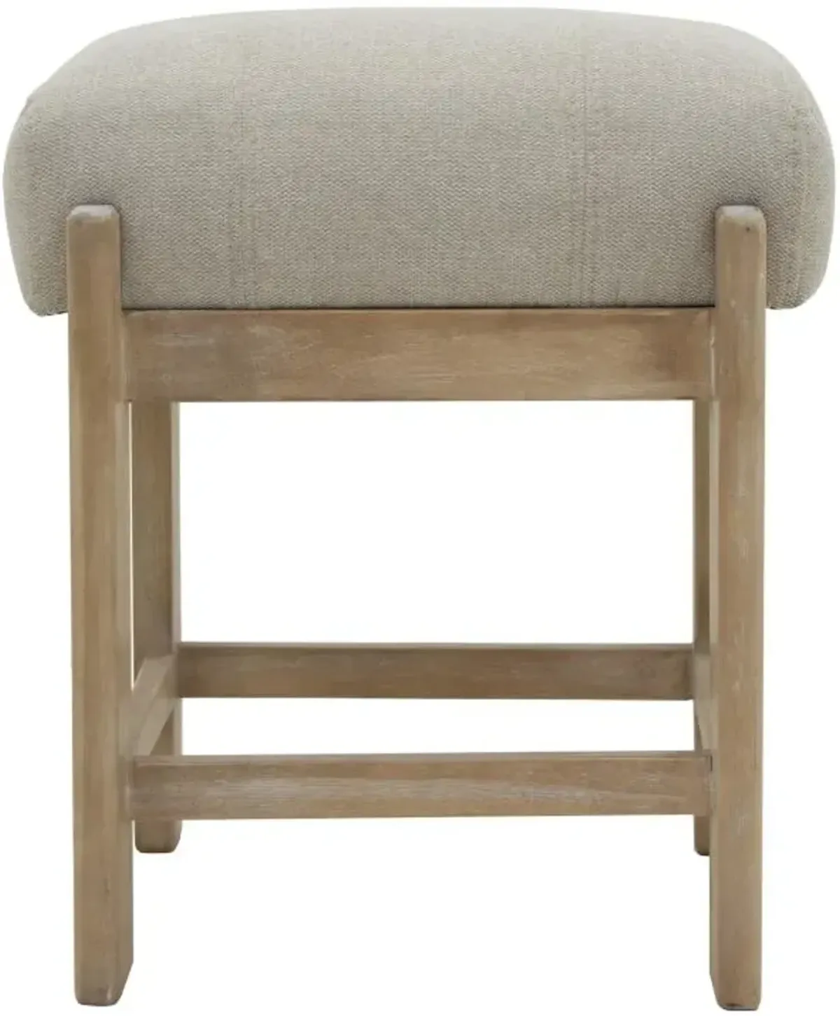 International Furniture Direct Balam Ivory/Stained White Accent Stool