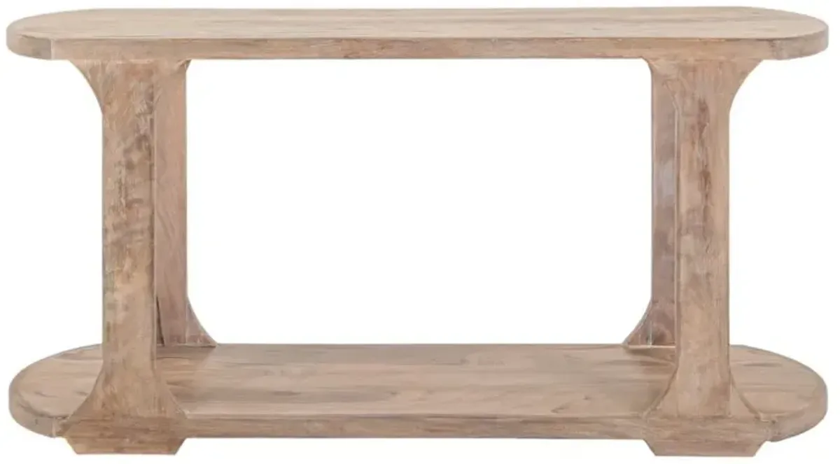 International Furniture Direct Balam Stained White Sofa Table