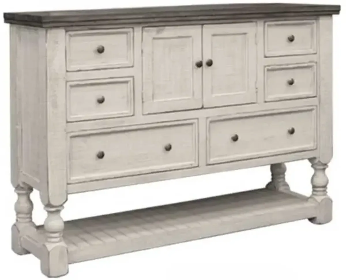 International Furniture Direct Stone Ivory Dresser