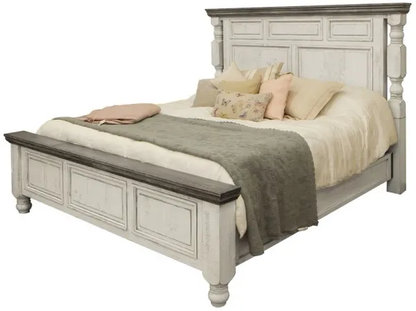 International Furniture Direct Stone Wood King Bed