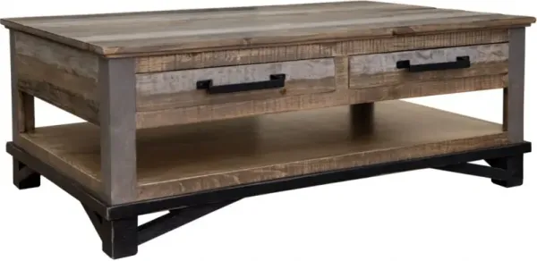 International Furniture Direct Loft Brown Grayish Brown Cocktail Table