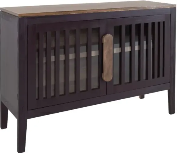 International Furniture Direct Autumn Chocolate Brown/Plum Console