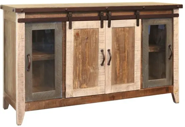 International Furniture Direct Antique Brown 60" TV Stand
