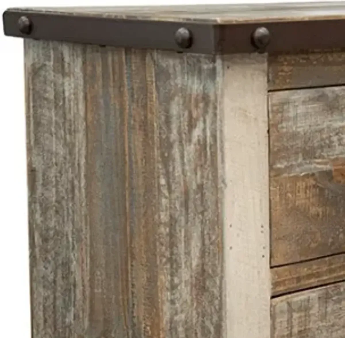 International Furniture Direct Antique Brown Nightstand