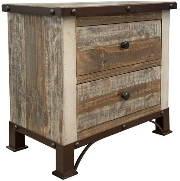 International Furniture Direct Antique Brown Nightstand