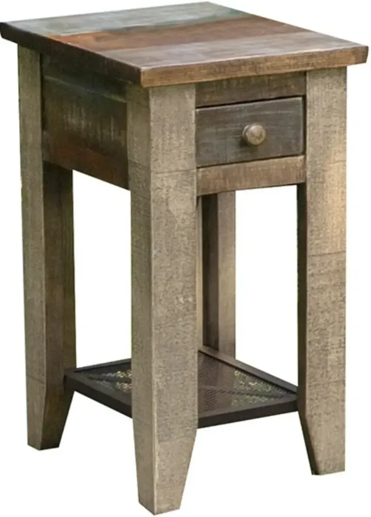 International Furniture Direct Antique Brown Chairside Table