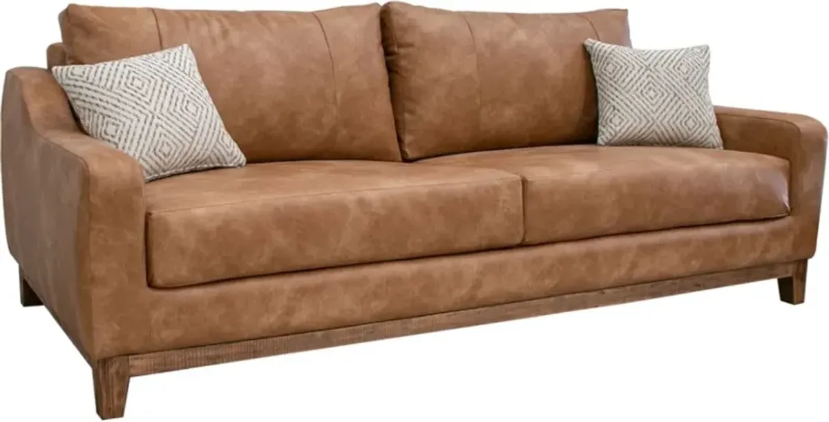 International Furniture Direct Olivio Cognac Sofa
