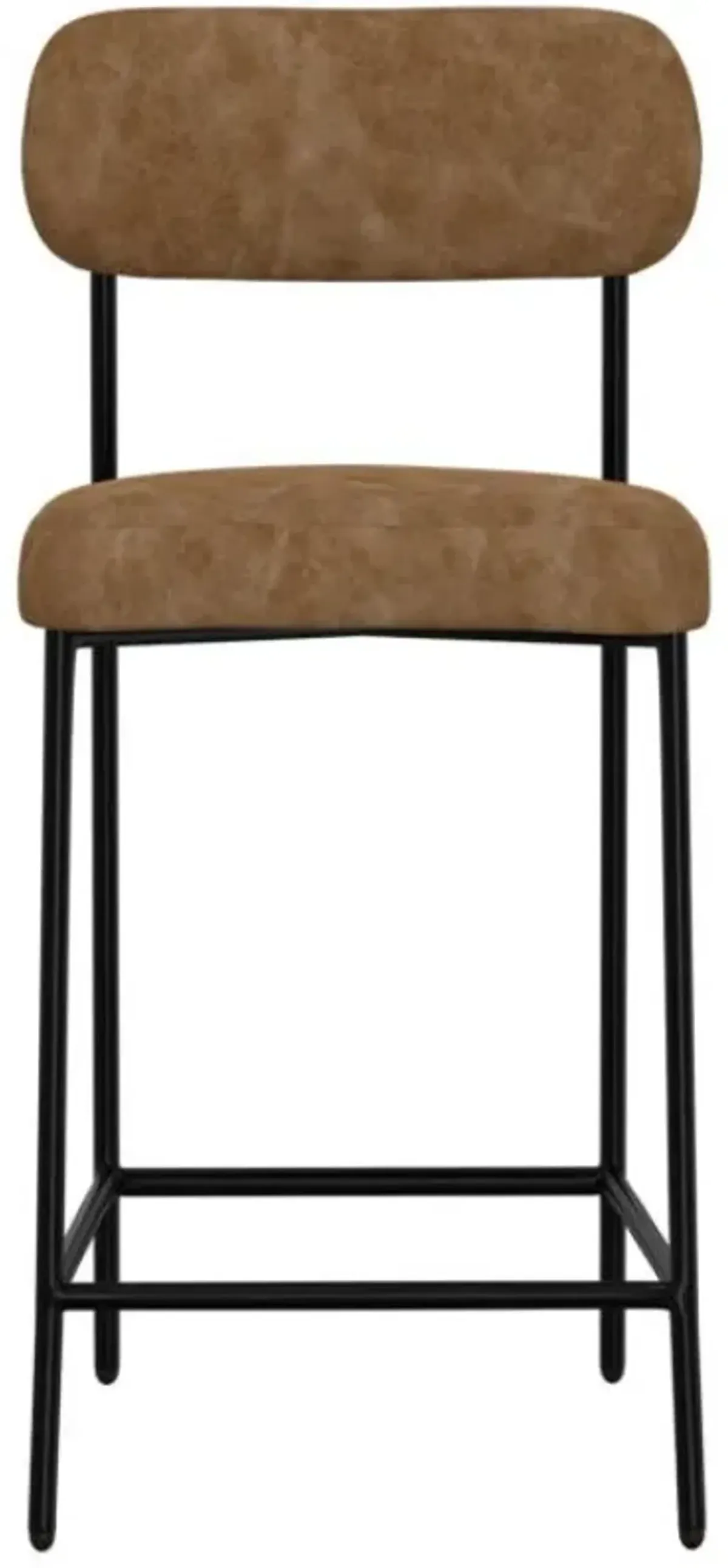 International Furniture Direct Seating Black/Cognac 43" Bar Stool