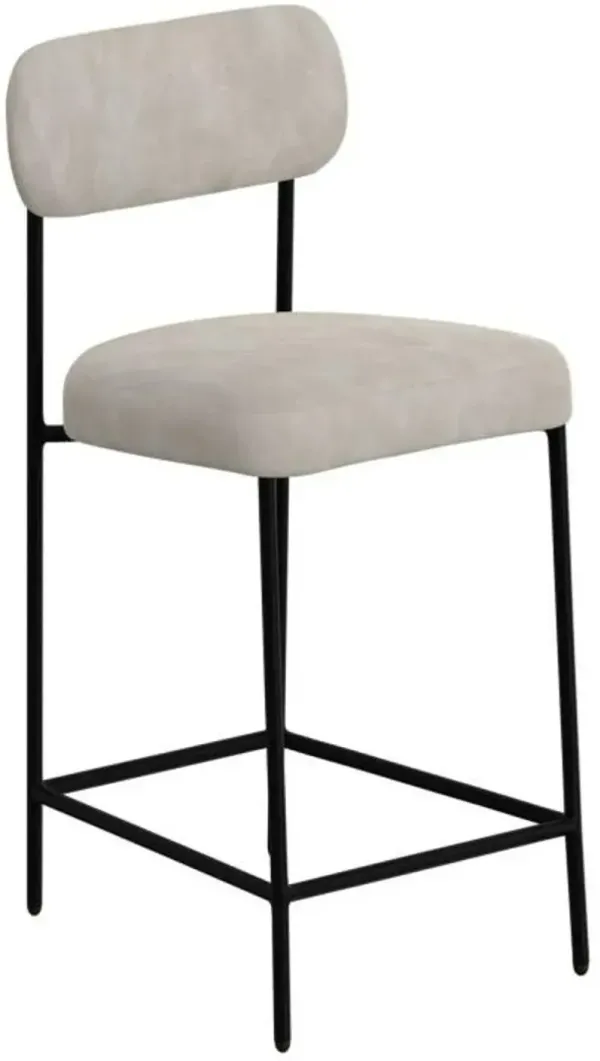 International Furniture Direct Seating Black-Ivory 43" Bar Stool