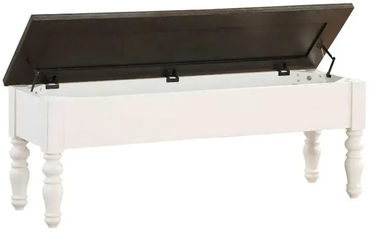 Steve Silver Co. Joanna Ivory/Mocha Storage Bench